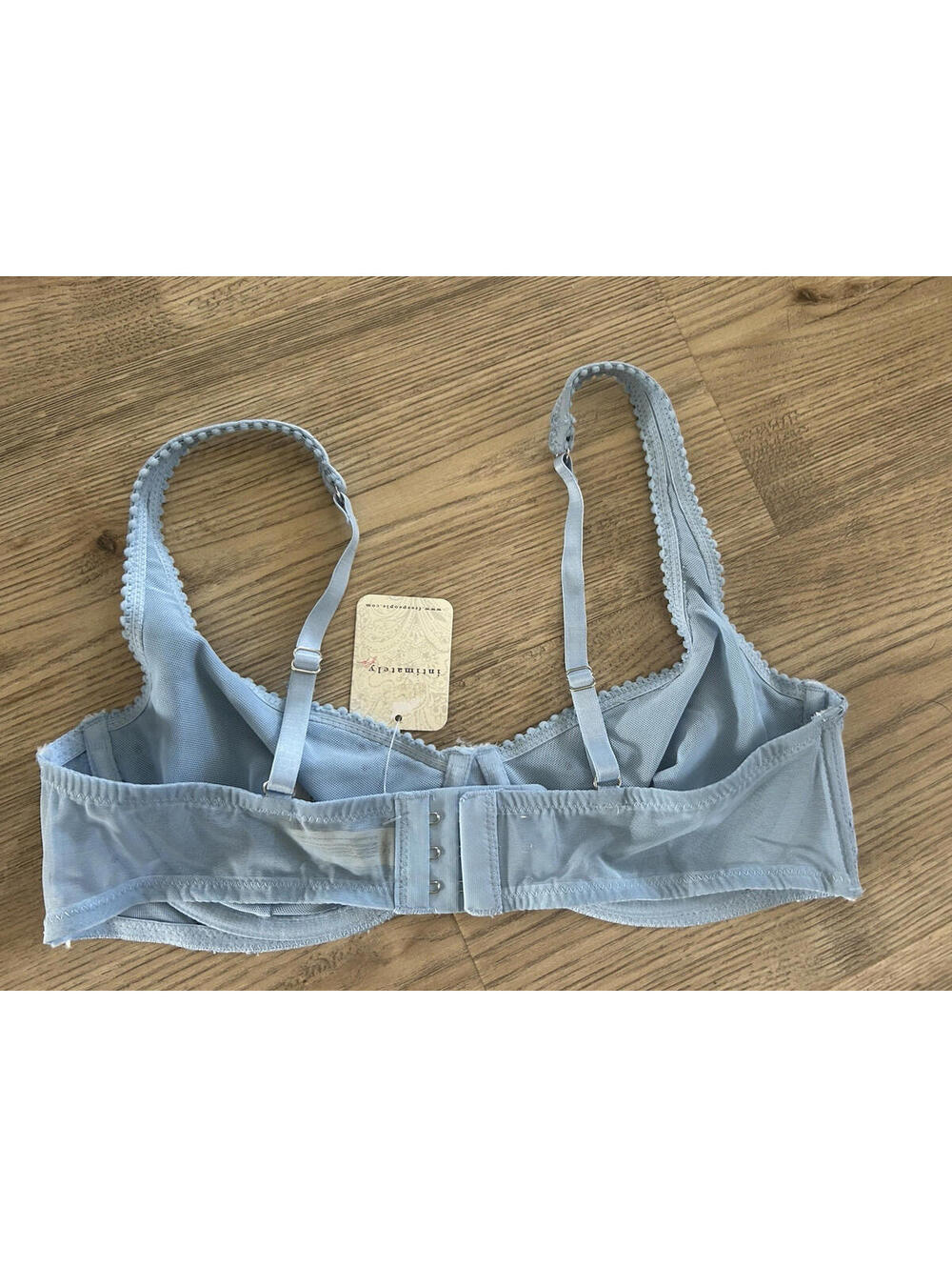Free People Intimately Home Grown Stretch Cotton Eyelet UW Bra Sz 36C NWT Blue - Picture 4 of 5